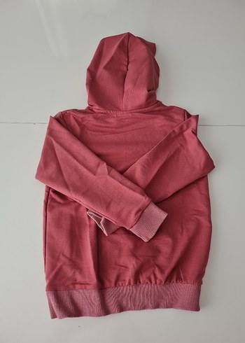 6 Yaş Beden Kız Çocuk Bordo Kapüşonlu Sweatshirt