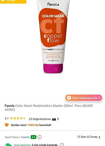 Diğer Fanola color mask