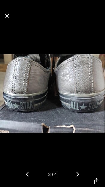 38 Beden Converse deri orijinal gri siyah