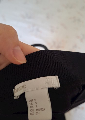 H&M Siyah Straplez Uzun yırtmaçlı Elbise