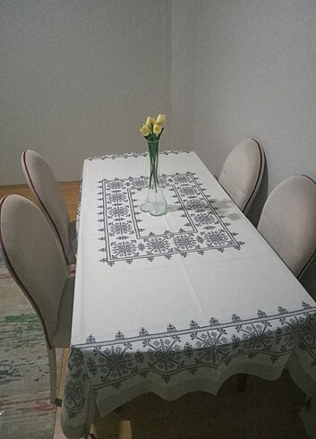 Beden gri Renk DERTSİZ BASKILI KUMAŞ 160#220CM MASA ÖRTÜSÜ