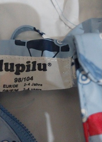 Diğer Kapüşonlu Mavi Baskılı Erkek Çocuk Yağmurluk
