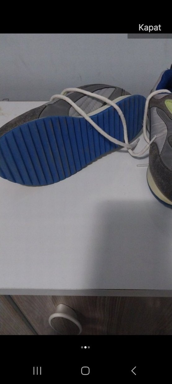 Gri Erkek cocuk Spor Ayakkabı Bağcıkları - Görsel 3