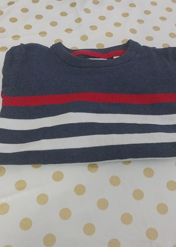 Erkek Çocuk Çizgili Örgü Kazak - Görsel 4