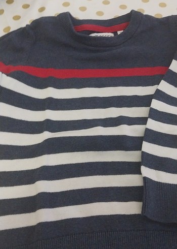 Erkek Çocuk Çizgili Örgü Kazak - Görsel 3