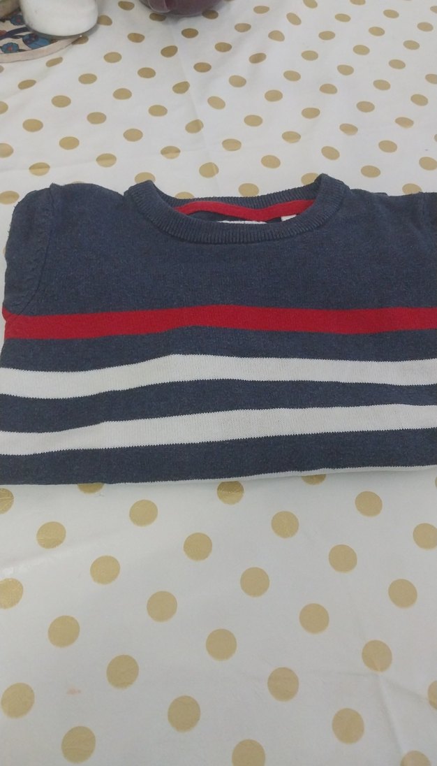 Erkek Çocuk Çizgili Örgü Kazak - Görsel 4