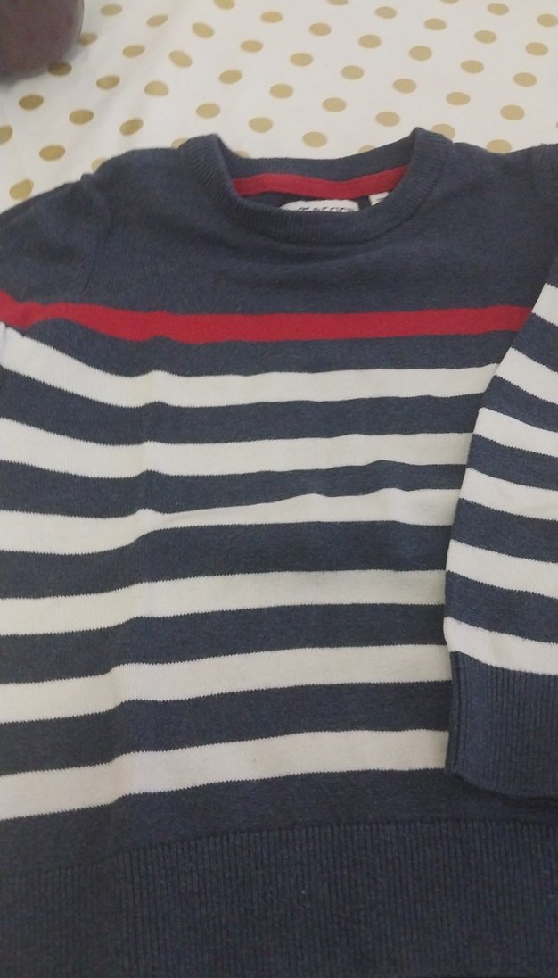 Erkek Çocuk Çizgili Örgü Kazak - Görsel 3