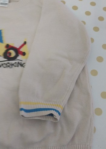 Beyaz Erkek Çocuk Triko Kazak - Görsel 3