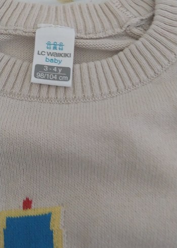 Beyaz Erkek Çocuk Triko Kazak - Görsel 2