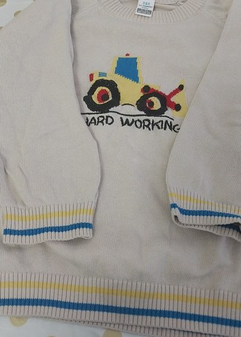 Beyaz Erkek Çocuk Triko Kazak - Görsel 4