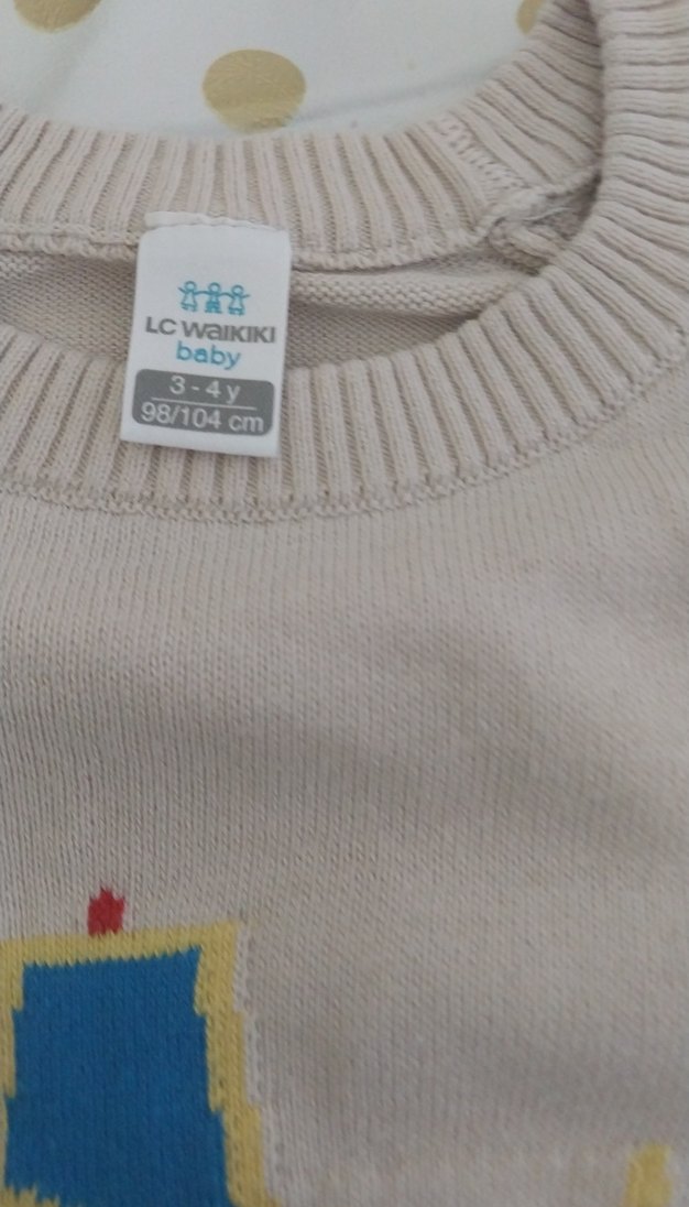 Beyaz Erkek Çocuk Triko Kazak - Görsel 2