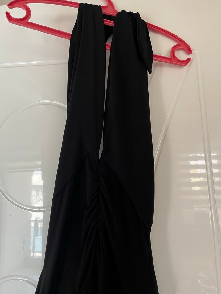 Siyah Straplez Uzun Abiye Elbise - Görsel 2