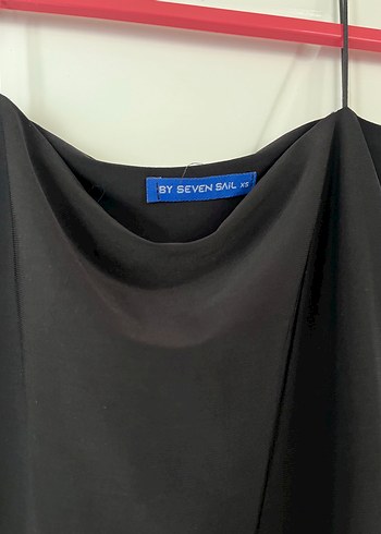 Siyah İnce Askılı Midi Elbise - Görsel 2