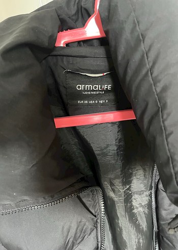 Siyah Fermuarlı Yüksek Yakalı Kadın Mont - Görsel 2