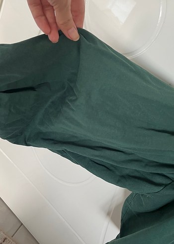 Fermuarlı Yeşil Rahat Sweatshirt - Görsel 3