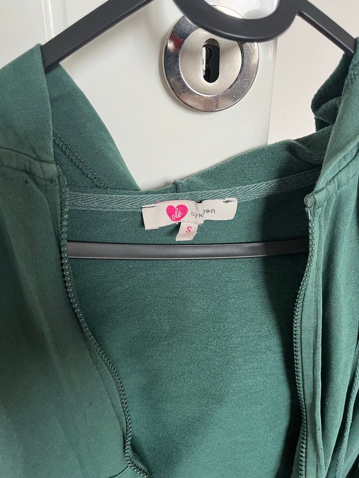 Fermuarlı Yeşil Rahat Sweatshirt - Görsel 2