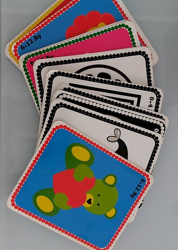 Renkli Eğitici Kartlar 0-12 Ay