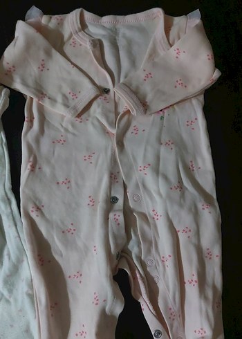 Düğmeli Pembe Bebek Tulumu Seti - Görsel 3