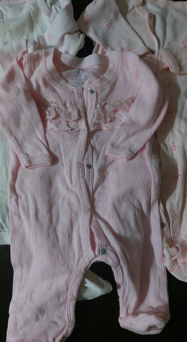 Düğmeli Pembe Bebek Tulumu Seti - Görsel 2