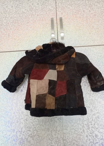 Kahverengi Kürklü Deri Erkek Çocuk Kaban - Görsel 5