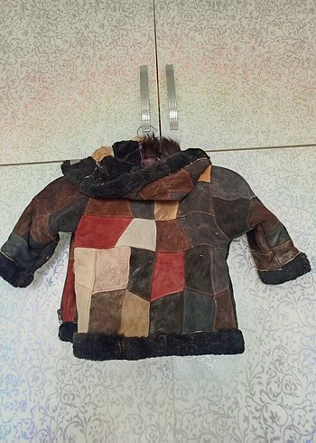 Kahverengi Kürklü Deri Erkek Çocuk Kaban - Görsel 6