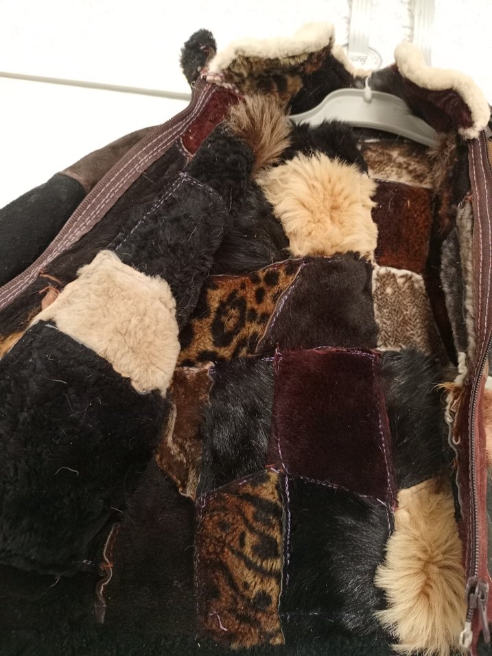 Kahverengi Kürklü Deri Erkek Çocuk Kaban - Görsel 4