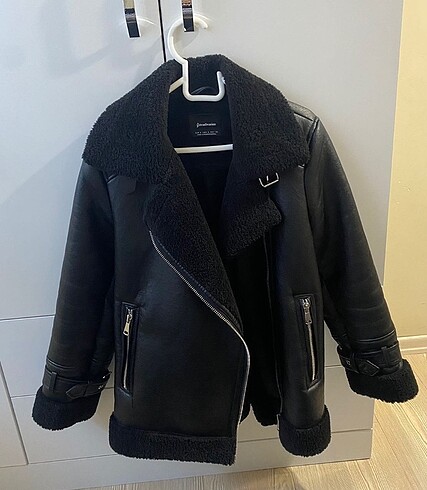 stradivarius ici suni kurklu biker ceket