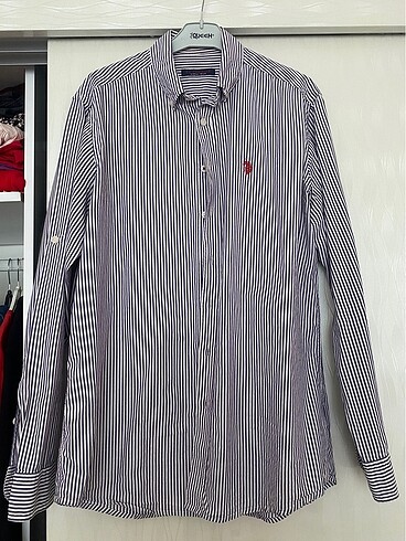 US POLO ERKEK ÇİZGİLİ GÖMLEK