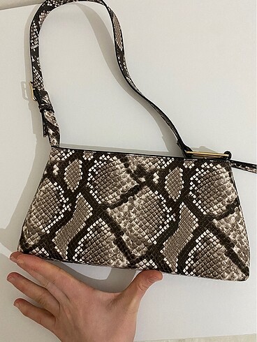  Beden kahverengi Renk MANGO LEOPAR DESENLİ ÇANTA