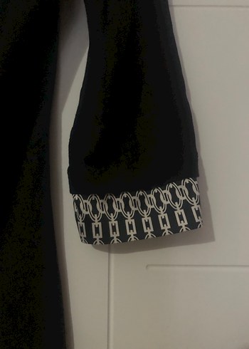 Zincir Detaylı Siyah Uzun Kollu Gotik Elbise - Görsel 6