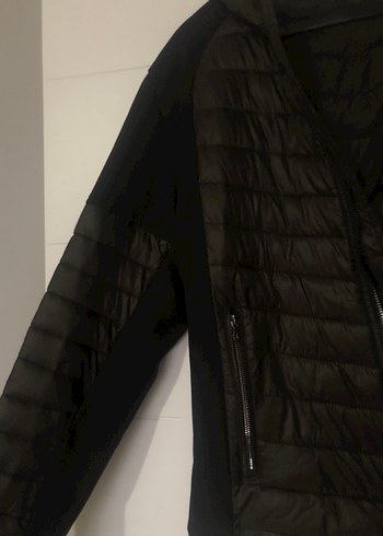 Siyah Fermuarlı Erkek Spor Ceket Mont - Görsel 4