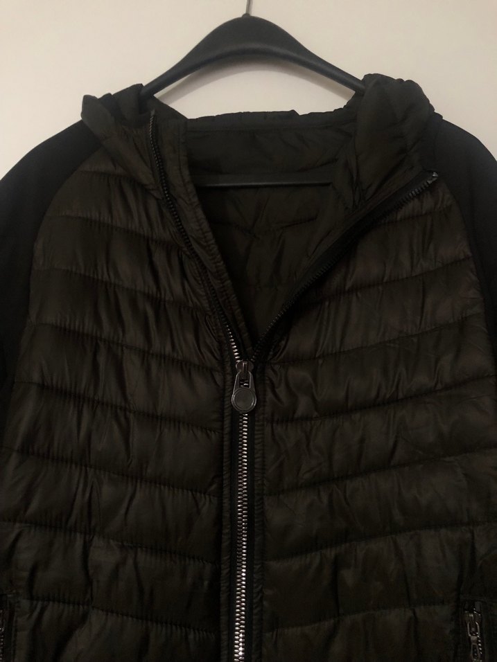 Siyah Fermuarlı Erkek Spor Ceket Mont - Görsel 5