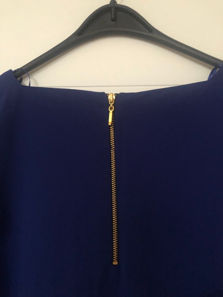 Lacivert, Uzun Kollu, Sabra Kadın Bluz - Görsel 4