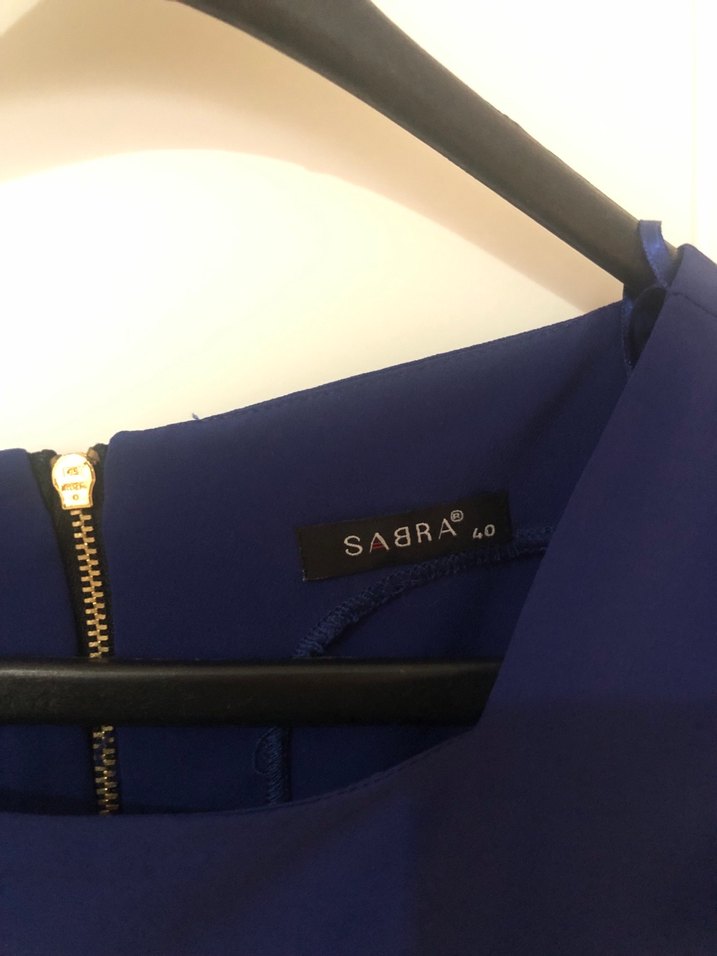 Lacivert, Uzun Kollu, Sabra Kadın Bluz - Görsel 3