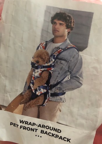 Köpek kanguru ana kucağı taşıma çantası - Görsel 10