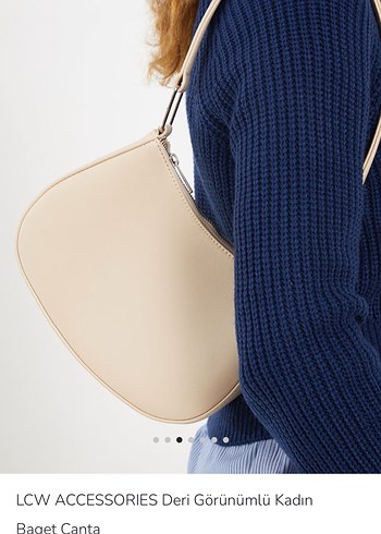 LCW Bej Deri Görünümlü Kadın Çanta - Görsel 2