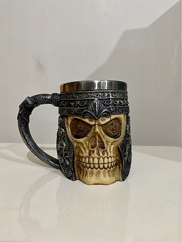 Skull Warrior İskelet Kafatası Viking Kupa