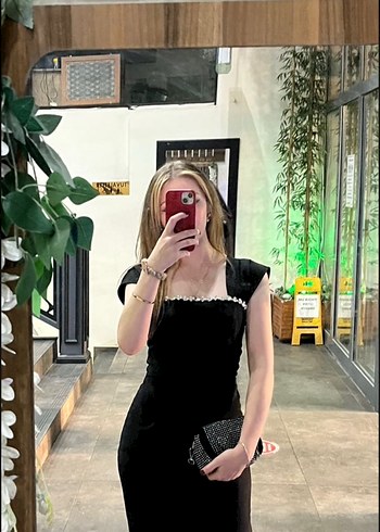 Abiye Elbise siyah miss janel - Görsel 3