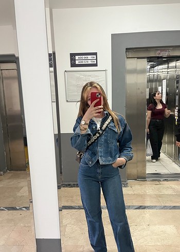 Açık Mavi Kadın Denim Ceket koton - Görsel 2