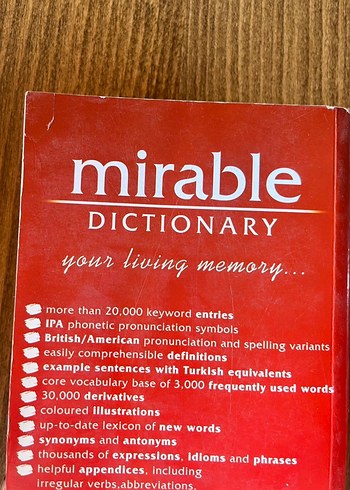 Mirable İngilizce Öğrenenler İçin Sözlük - Görsel 2