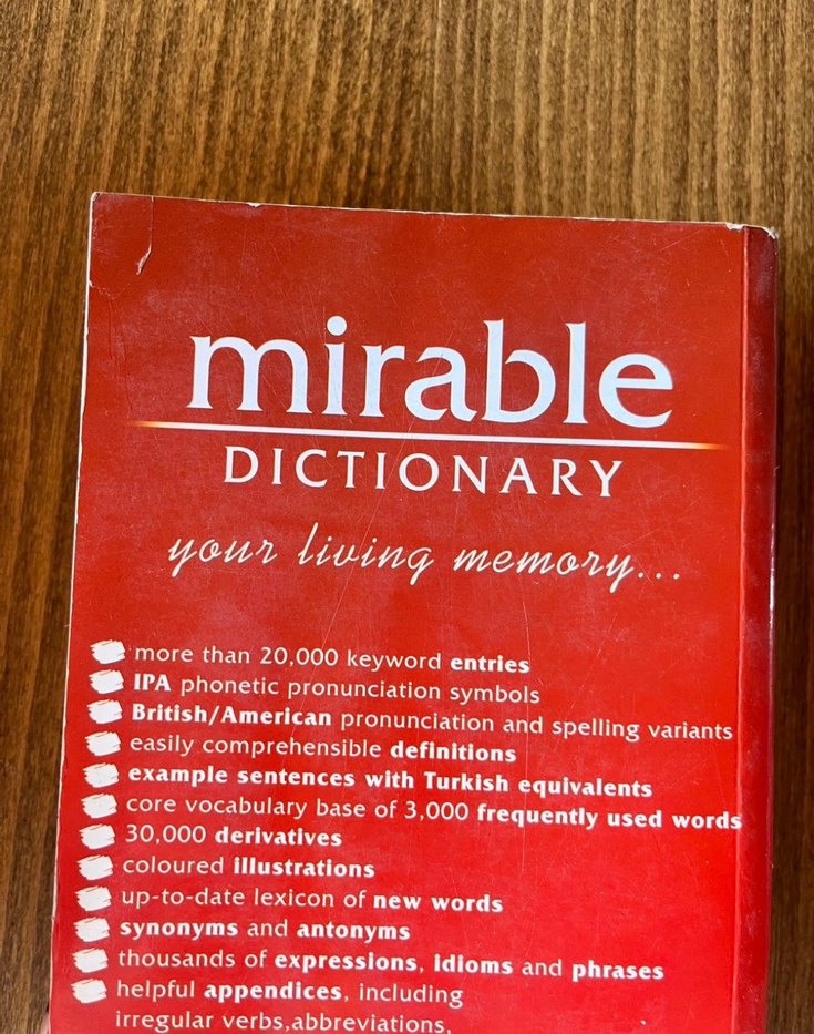 Mirable İngilizce Öğrenenler İçin Sözlük - Görsel 2