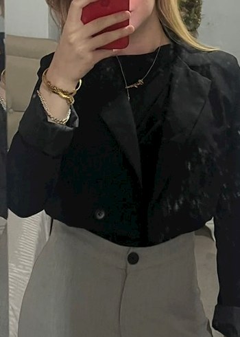 Crop blazer ceket - Görsel 6