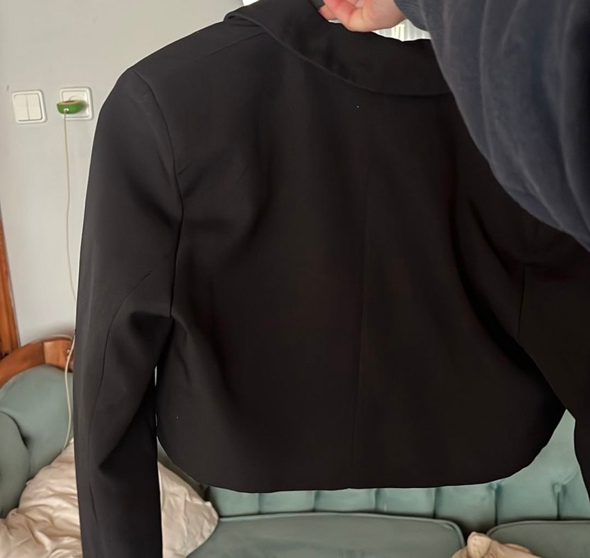 Crop blazer ceket - Görsel 4