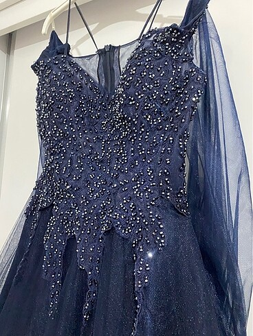 LACİVERT NİŞANLIK ABİYE - Görsel 9