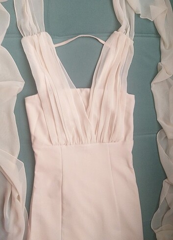 Pudra Balık Model Elbise - Görsel 2