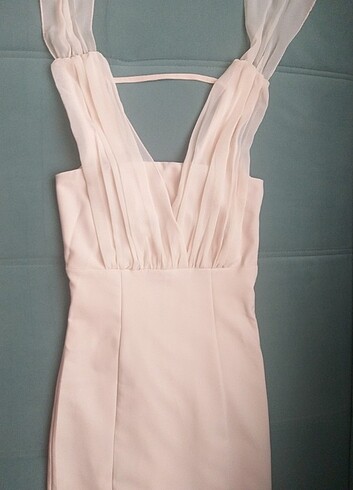 Pudra Balık Model Elbise - Görsel 4