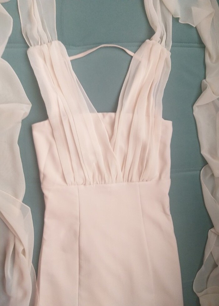 Pudra Balık Model Elbise - Görsel 2