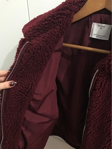 m Beden bordo Renk Bershka Mont