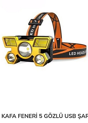 Kafa Lambası USB şarjlı