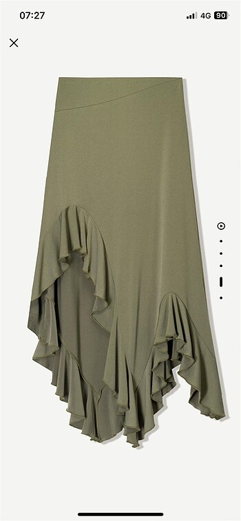 Bershka fırfırlı midi etek